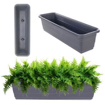 KADAX Balkonski cvetlični lonec 60 cm, antracitna barva