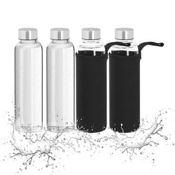 Northix Set 4 steklenic za pijačo 500 ml iz borosilikatnega stekla