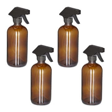 Northix Komplet 4 steklenih razpršilnih steklenic 500 ml