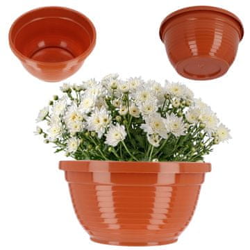 KADAX Cvetlični lonček za pokopališče, plastična skleda za nagrobnik s krizantemo, 13 cm