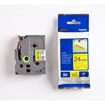 Brother TZE-S651 (TZES651) 24mm x 8m črno na rumeno, etikete