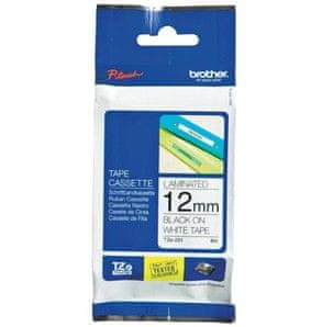 Brother TZE-N231 (TzeN231) 9mm x 8m črno na belo, etiketa