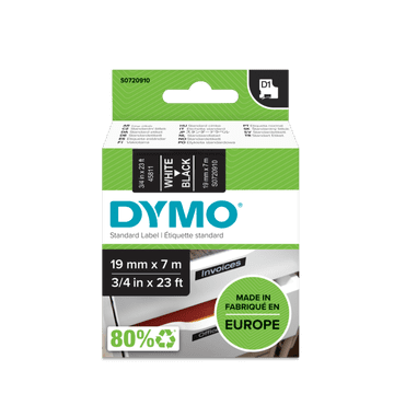 Dymo 45811 (S0720910) D1 bela na črno 19mm x 7m, etiketa