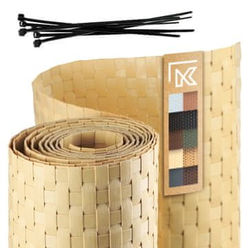 KADAX Bež ograjni trak za panele 19 cm, dolžina 2,55 m