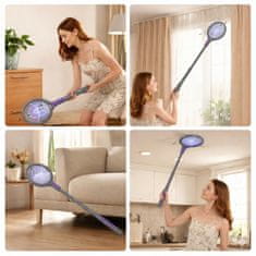 HOME & MARKER® Teleskopska muholovka za insekte, nastavljiv ročaj 34–62 cm, lahka in trpežna | SWATFORCE