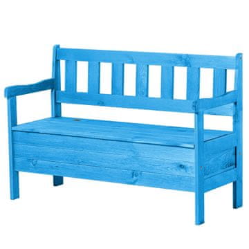 KADAX Lesena vrtna klop z naslonjalom in zabojem, 120 cm