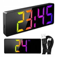 Izoksis Moderna budilka LED RGB USB in prikazom temperature 16cm