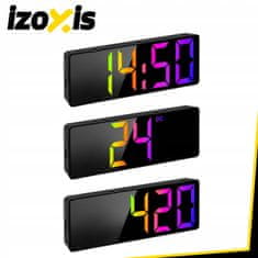 Izoksis Moderna budilka LED RGB USB in prikazom temperature 16cm