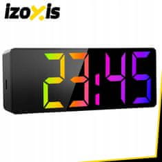 Izoksis Moderna budilka LED RGB USB in prikazom temperature 16cm