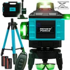 Dexxer Komplet aku. 16 linijski zeleni gradbeni laserski nivelir 2x 2400mah s stativom LS160