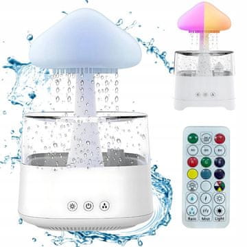 Verkgroup Vlažilec zraka difuzor aromaterapija LED RGB USB 450ml gobica