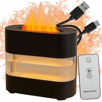 Verkgroup Vlažilec zraka difuzor aromaterapija LED RGB USB 300ml kamin