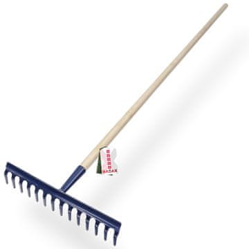 KADAX Vrtne grablje z lesenim ročajem, 150 cm, kaljene, 14 zob