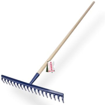 KADAX Vrtne grablje z lesenim ročajem, 150 cm, kaljene, 18 zob