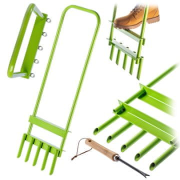 KADAX Ročni cevni aerator 30 cm za nego trate