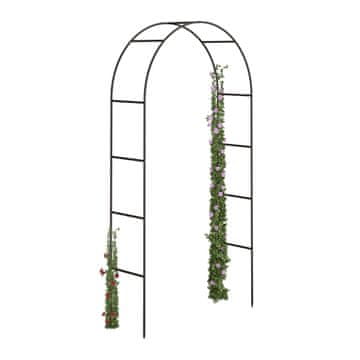 Northix Kovinski vrtni lok 240 cm jeklo prašno lakiran opora
