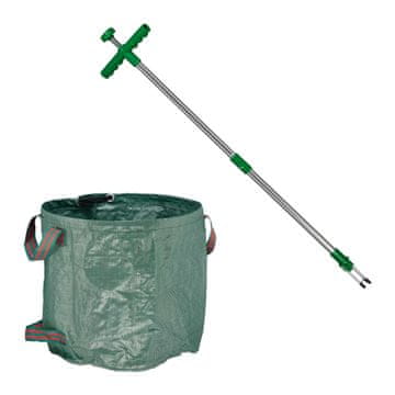 Northix Odstranjevalec plevela 100 cm z vrtno vrečko 30 L jeklo