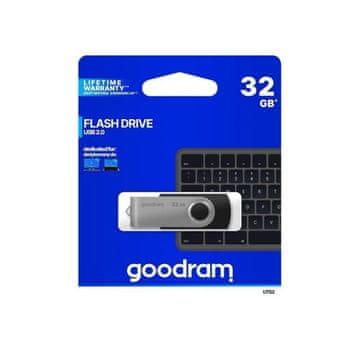 GoodRam USB KLJUČ 32GB 2.0 za shranjevanje podatkov črno srebrn
