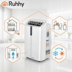 Ruhhy 4v1 3.5kW prenosna klimatska naprava WIFI ogrevanje in razvlaževanje 12000BTU