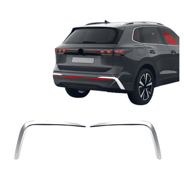 Dekorativni pokrov za difuzor zadnjega odbijača VW Tiguan od letnika 2024, sijajni krom