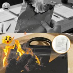 HOME & MARKER® Ognjevarna in vodoodporna mapa za dokumente A4, 12 predelkov, zaščita do 1200°C, z USB shranjevanjem | FIROSAFE