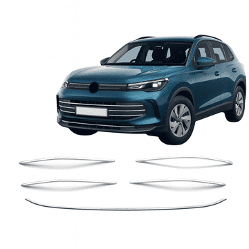 Obrobe sprednjega odbijača za Volkswagen Tiguan od leta 2024, kromirane
