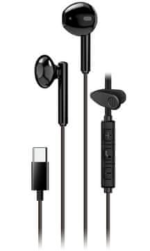 Genius HS-M366 USB-C in-ear slušalke z mikrofonom, črne
