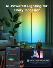 Govee Floor lamp Lite pametna prostostoječa svetilka, RGBICW, črna