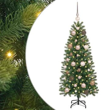 Vidaxl Umestno božično drevo med 150 LED Zelena 120 cm PE in PVC