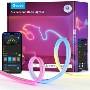 Govee Neon Rope luč 2, 3 m, RGBIC