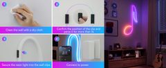 Govee Sponke za Neon Rope Light 2, paket 20, črne