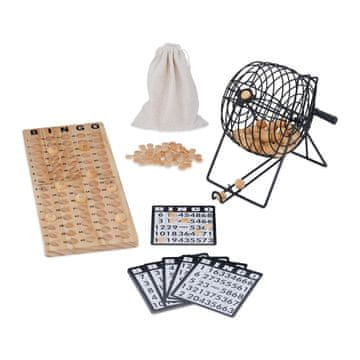 Northix Lesena Bingo igra z 75 kroglicami in 18 karticami