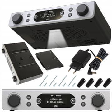 Blow FM LED viseči kuhinjski radio LCD DAB+ RK2 srebrn