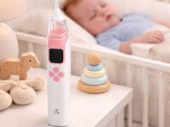 Verkgroup Električni aku. 400mAh nosni aspirator za otroke USB 4 šobe roza