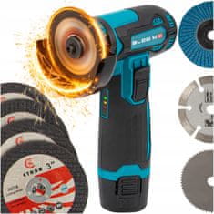 Blow Komplet 12V 78mm akumulatorski kotni brusilnik M5 2x 1.5Ah