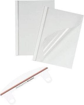 GBC Mapa za toplotno vezavo 12mm bela optimal 1/1 + sponka za reg. tc081270