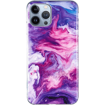 Infostyle Ovitek "marble" za iPhone 15 Pro, vijolična Vijolična