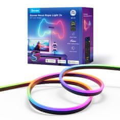 Govee Neon Rope Light 2S svetlobni trak, RGBIC, črni, 4 m