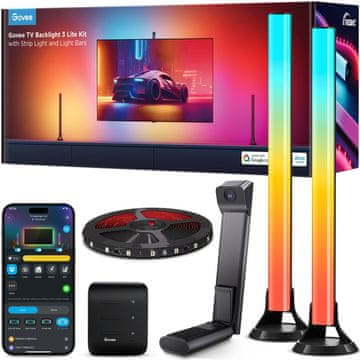 Govee Envisual TV Backlight 3 Lite komplet osvetlitve ozadja, LED, 139,70–165,10 cm (55-65)