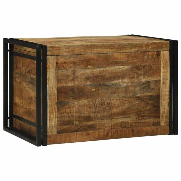 Vidaxl Shranjevalna škatla Rjava in črna 80 x 50 x 50 cm