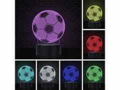 Verkgroup USB LED RGB 3D dekorativna svetilka nogometna žoga daljinec