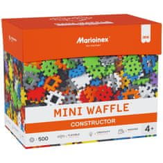 MARIOINEX Marioinex Mini Waffle Konstruktor Komplet gradbenih kock, mehke kocke za otroke, varne – 500 kosov
