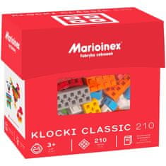 MARIOINEX Marioinex Mini Waffle Classic Komplet gradbenih kock, mehke kocke za otroke, varne – 210 kosov