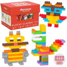 MARIOINEX Marioinex Mini Waffle Classic Komplet gradbenih kock, mehke kocke za otroke, varne – 350 kosov