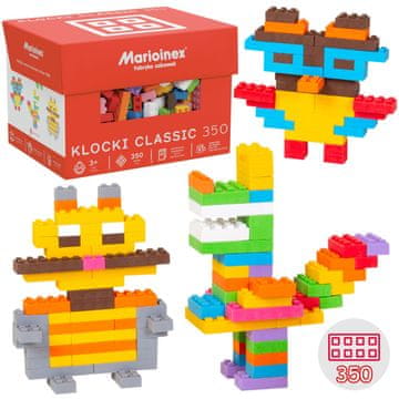 MARIOINEX Marioinex Mini Waffle Classic Komplet gradbenih kock, mehke kocke za otroke, varne – 350 kosov