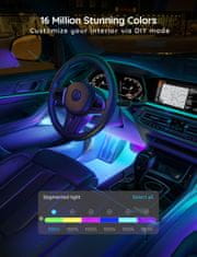 Govee Interior LED svetlobni trak za notranjost avta, 4 traki, 12 V