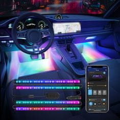 Govee Interior LED svetlobni trak za notranjost avta, 4 traki, 12 V