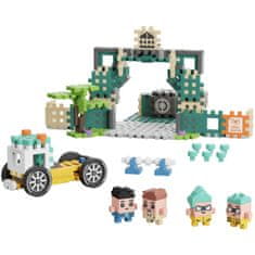 MARIOINEX Marioinex Mini Waffle City: Napad na banko, komplet gradbenih kock, mehke kocke za otroke, varne – 148 kosov