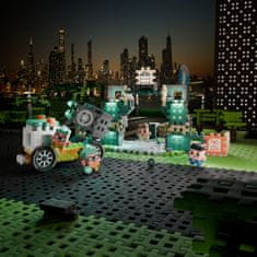 MARIOINEX Marioinex Mini Waffle City: Napad na banko, komplet gradbenih kock, mehke kocke za otroke, varne – 148 kosov