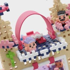 MARIOINEX Marioinex Mini Waffle Princesa, komplet gradbenih kock, mehke kocke za otroke, varne – 280 kosov